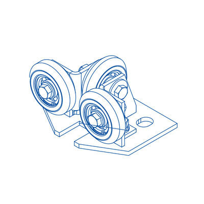 Średnica koła 50 mm dla stałych butów kierowniczych rolkowych