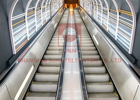 0.5m/S Escalator i ruchomy chodnik z systemem oszczędności energii ze stali nierdzewnej / aluminium