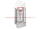MR Round Sightseeing Glass Panoramic Elevator Marble Flooring 630KG